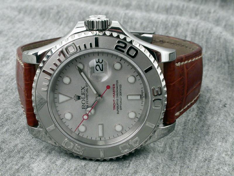 rolex yacht master leather strap